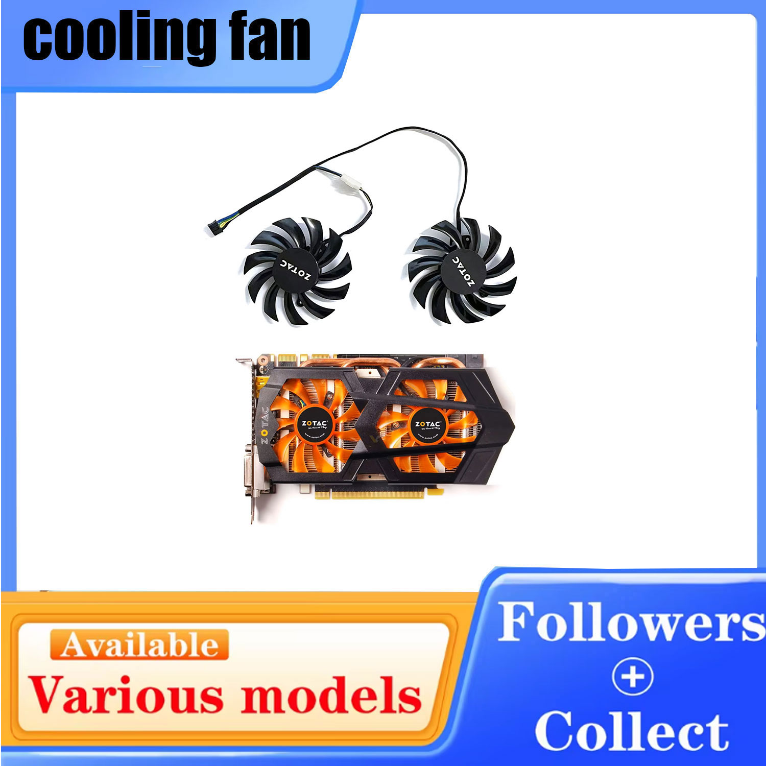 Brushed Drone Motor - Cooling Fan 75MM 4PIN FD7010H12S PLD08010S12H