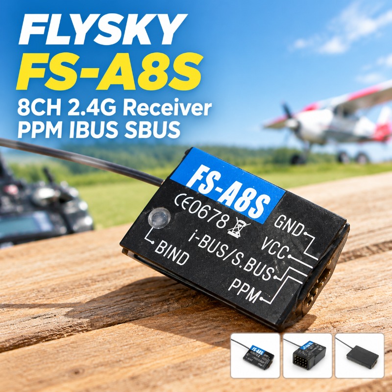 FS-A8S 2.4G 8CH Mini RC Receiv - Mini Drone ulasan dan harga