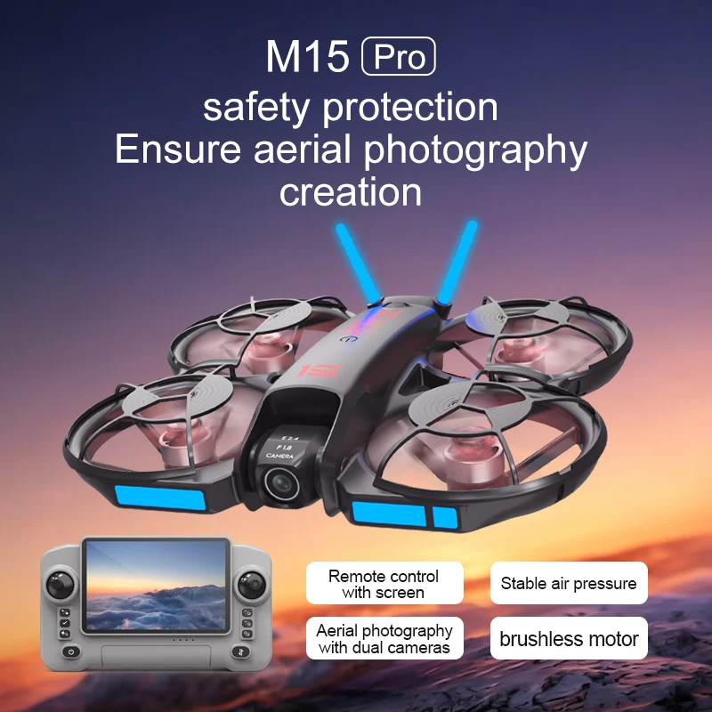 2026 New M15 FPV Drone with Sc - Brushed Drone Motor ulasan dan harga