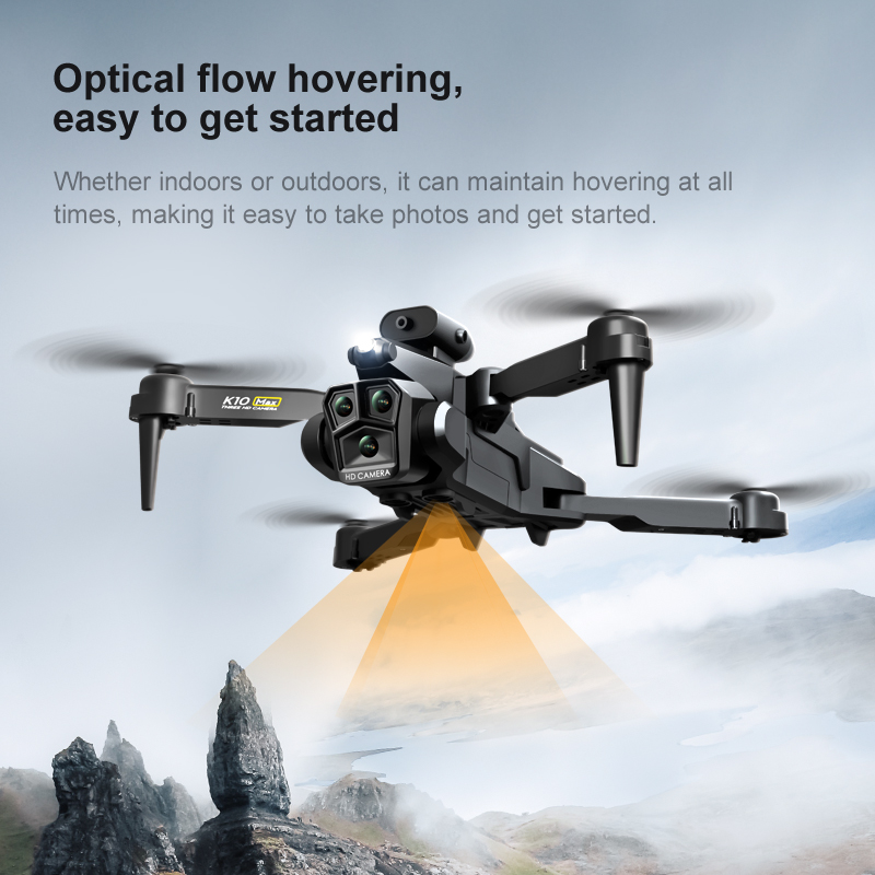K10 Max RC Drone HD 4K Plane 3 - Brushed Drone Motor ulasan dan harga