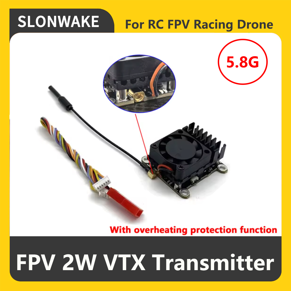 SLONWAKE 5.8G 2000mW FPV VTX T - Drone With Camera ulasan dan harga