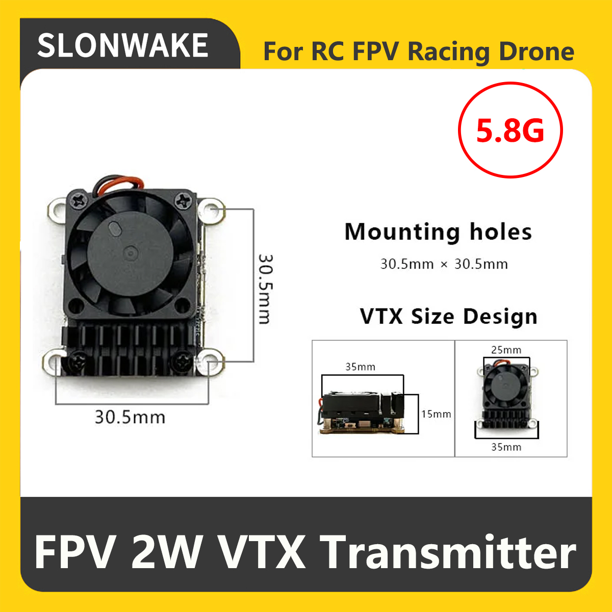 SLONWAKE 5.8G 2000mW FPV VTX T - Drone With Camera ulasan dan harga
