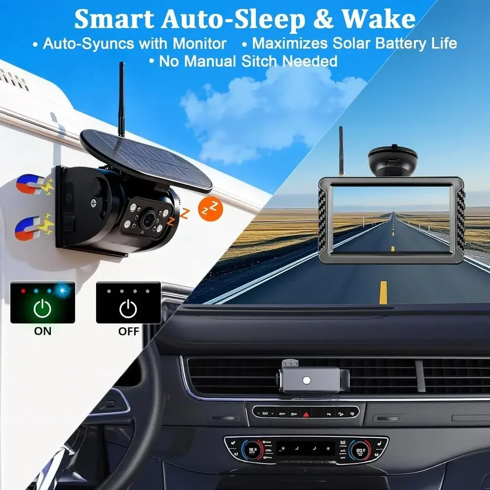 X5 Magnetic Solar Wireless Bac - Hd Zero Camera ulasan dan harga