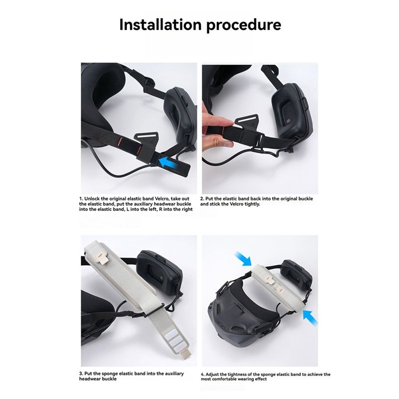 Y44A Auxiliary Headband for DJ - Drone Goggles Dji ulasan dan harga